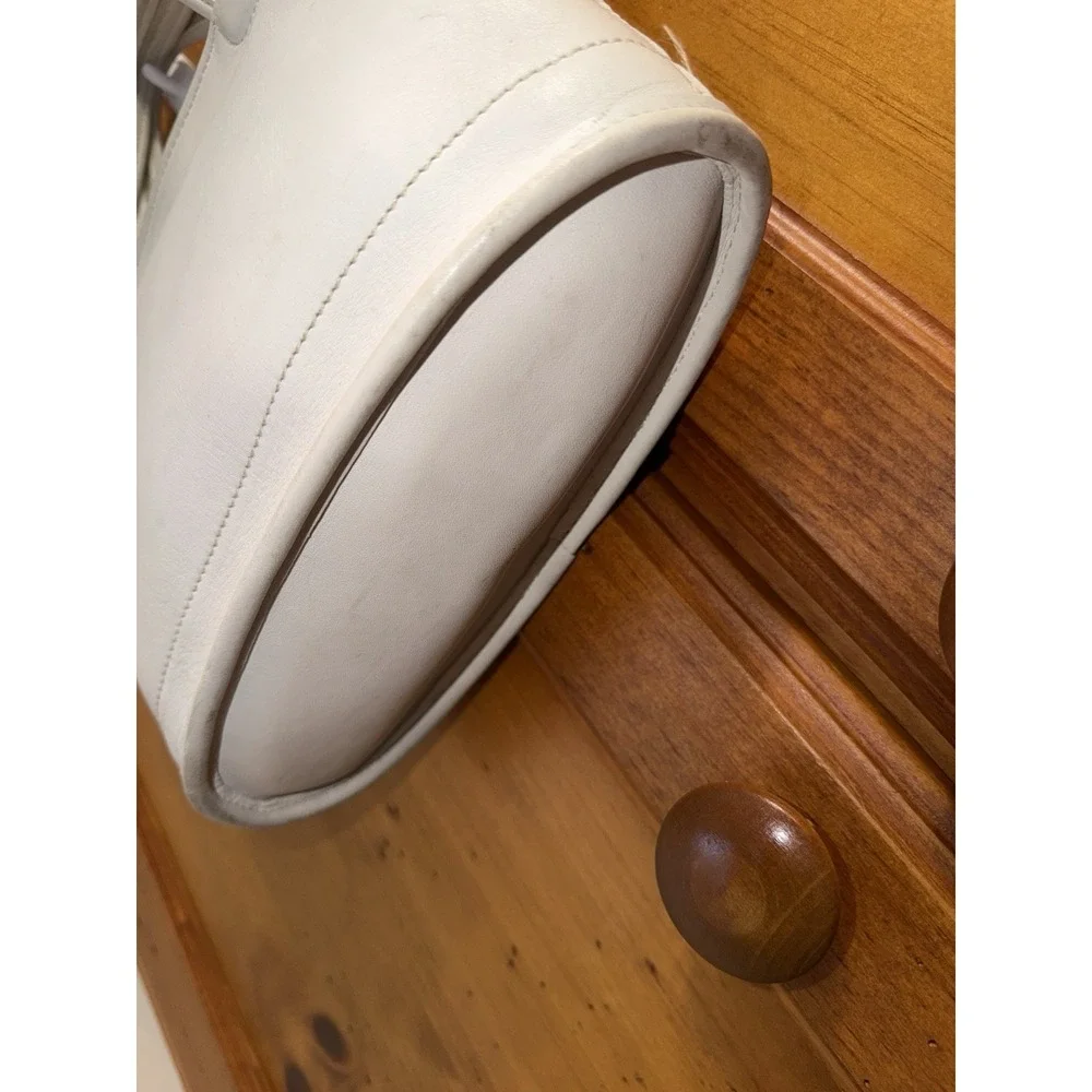 Coach 9301 Bleecker Basket Satchel White Leather Bag Vintage Purse Top Handle